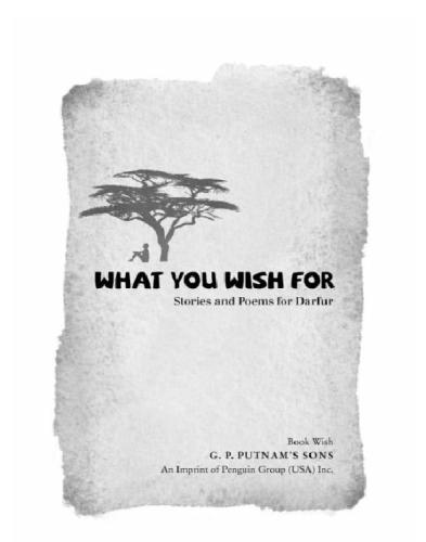 What You Wish For Stories And Poems For Darfur Alexander Mccall Smith