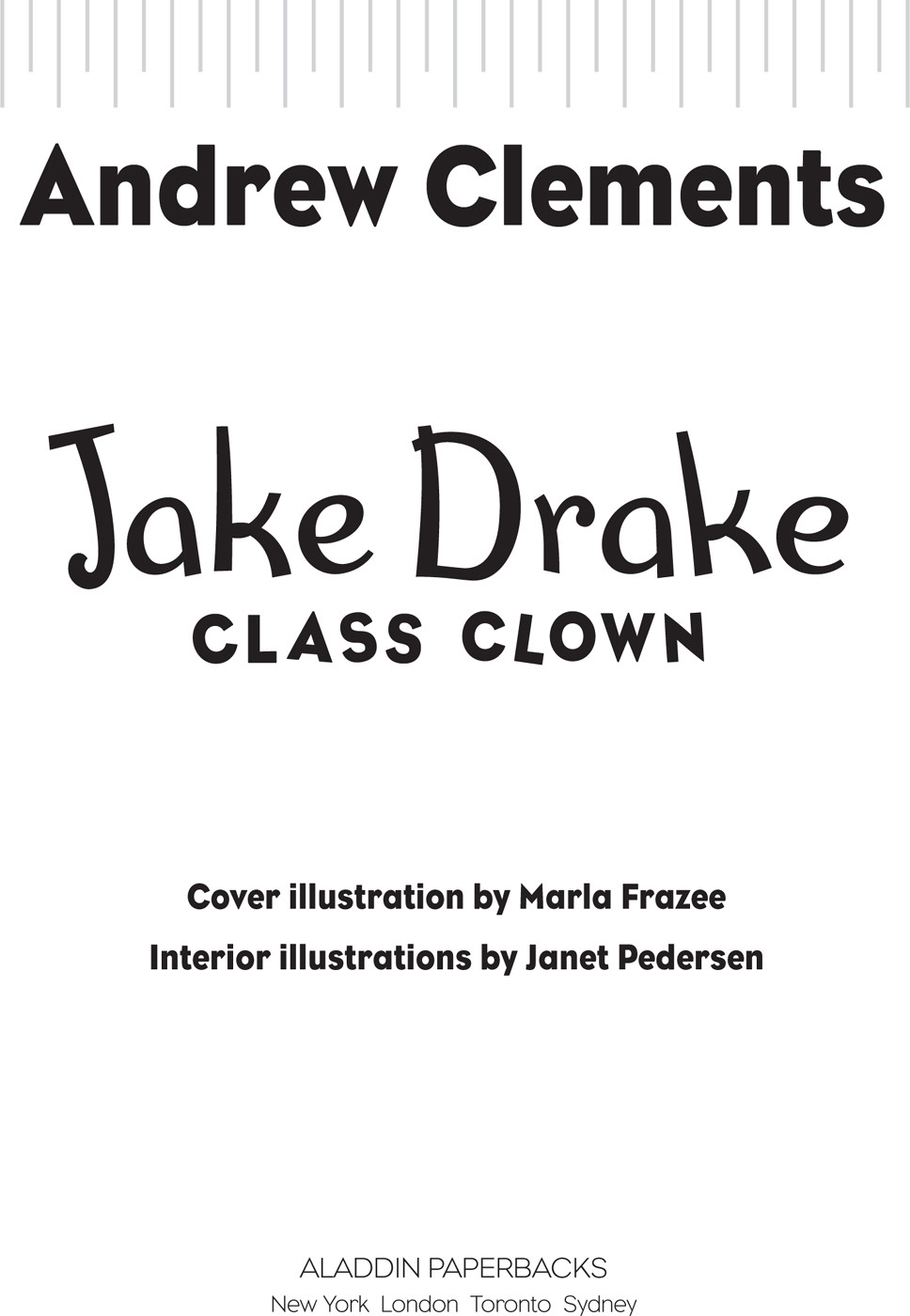Jake Drake Class Clown Clements Andrew