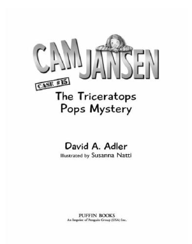 The Triceratops Pops Mystery Adler David A
