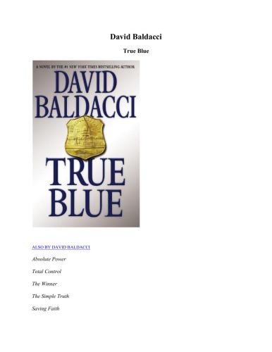 True Blue Baldacci David