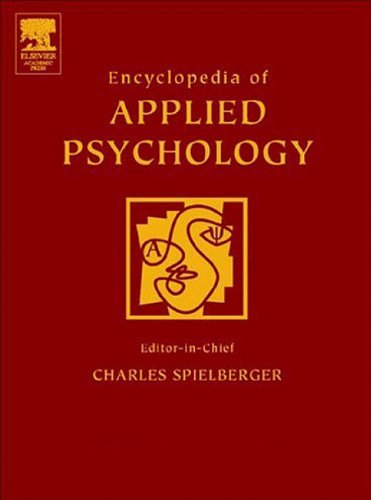 Encyclopedia Of Applied Psychology 1st Edition Charles D Spielberger