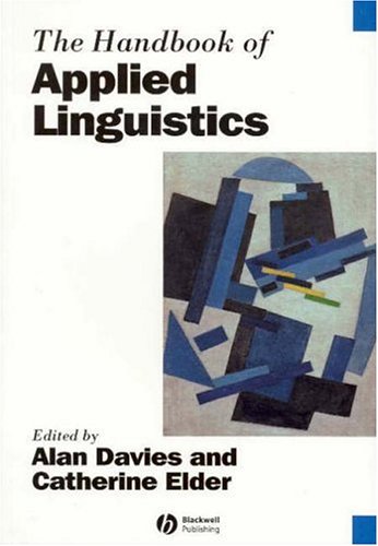 The Handbook Of Applied Linguistics Alan Davies Catherine Elder