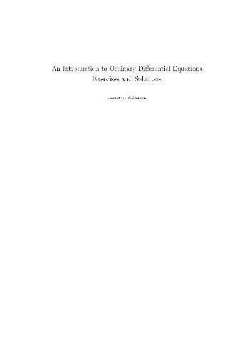 Solution Manual For An Introduction To Ordinary Differential Equations Robinson Jc