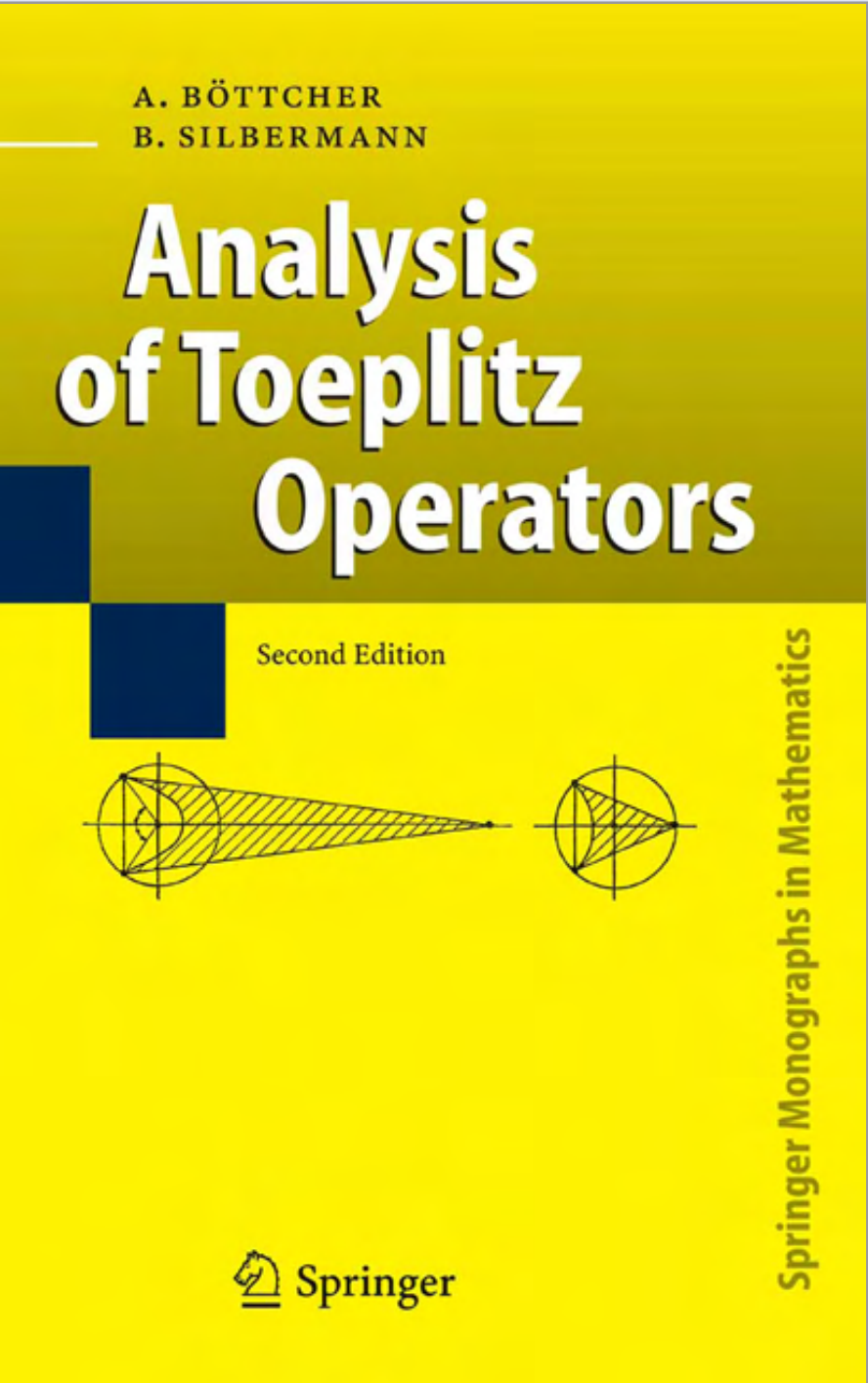 Analysis Of Toeplitz Operators 2nd Ed Albrecht Bttcher Bernd Silbermann