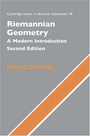 Riemannian Geometry A Modern Introduction 2nd Edition Isaac Chavel