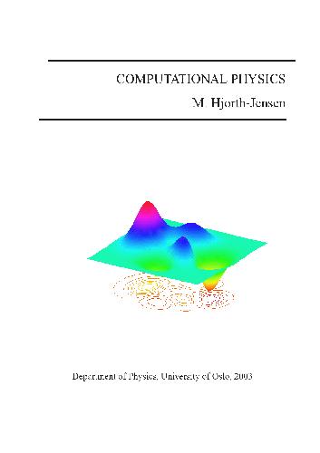 Computational Physics Hjorthjensen M