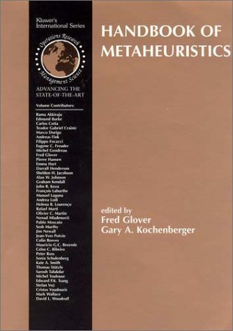 Handbook Of Metaheuristics 1st Edition Fred Glover Manuel Laguna