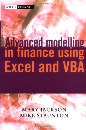 Advanced Modelling In Finance Using Excel And Vba Mary Jackson