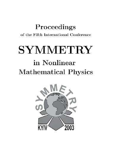 Symmetry In Nonlinear Mathematical Physics Nikitin Ag Boyko Vm