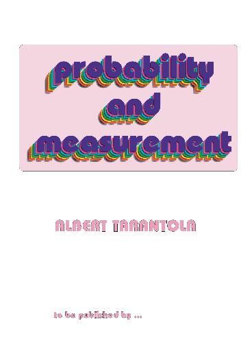 Probability And Measurements Lecture Notes Tarantola A