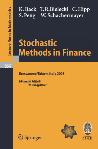 Stochastic Methods In Finance Lectures Given At The Cimeems Summer School Held In Bressanonebrixen Italy July 612 2003 1st Edition Kerry Back