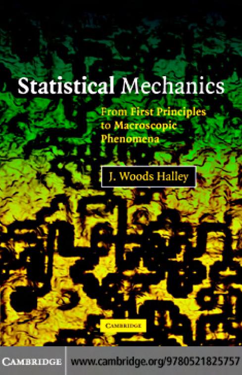 Statistical Mechanics From First Principles To Macroscopic Phenomena J Woods Halley