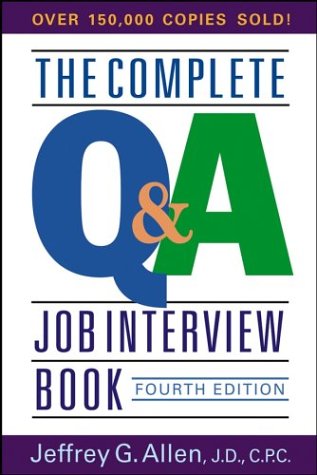 The Complete Qa Job Interview Book 4th Edition Jeffrey G Allen