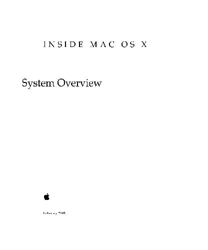 X Inside Mac Os X System Overview Developer Library