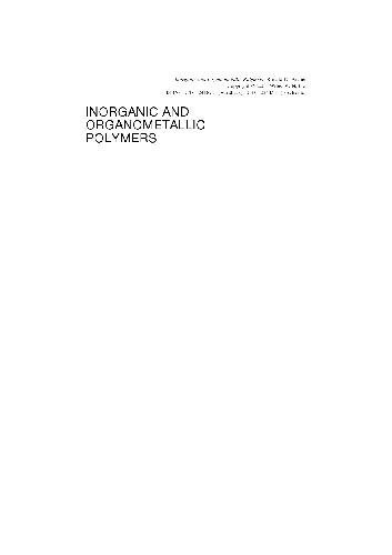 Inorganic And Organometallic Polymers Ronald D Archer