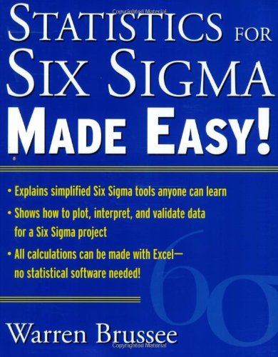 Statistics For Six Sigma Made Easy 1st Edition Warren Brussee