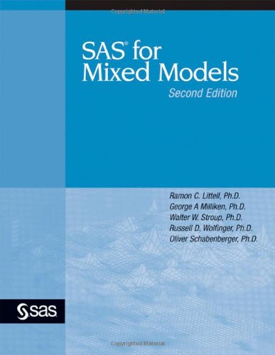 Sas For Mixed Models 2nd Ed Ramon C Littell Phd George A Milliken