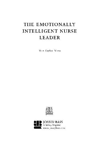 Emotionally Intelligent Nurse Leader 1st Edition Mae Taylor Moss