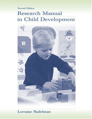 Research Manual In Child Development 2nd Edition Lorraine Nadelman