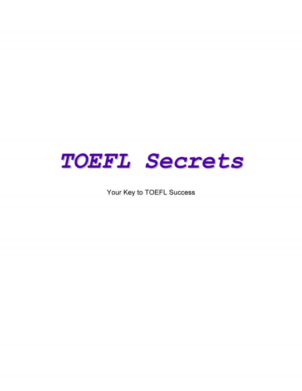 Toefl Secrets 4th Bkcdribte Bruce Rogers
