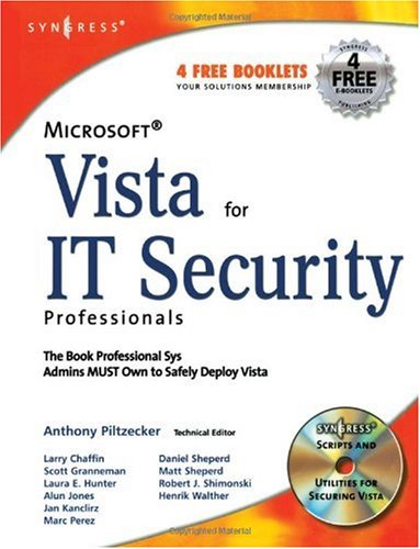 Microsoft Vista For It Security Professionals Anthony Piltzecker