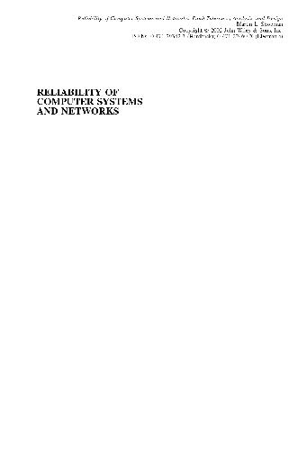 Reliability Of Computer Systems And Networks Martin L Shooman