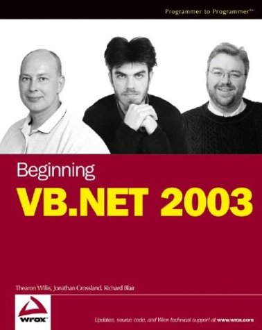 Beginning Vbnet 2003 Thearon Willis Jonathan Crossland Richard Blair