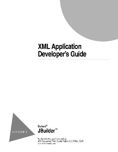 Xml Application Developers Guide Jbuilder Michael Landy Saleem Siddiqui