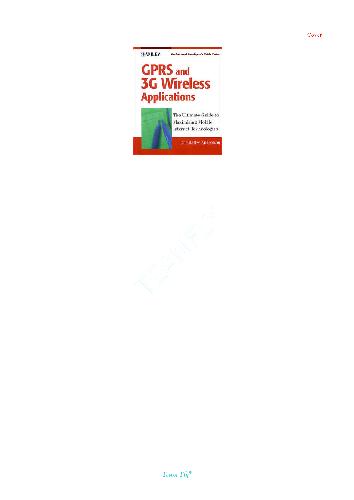 Gprs And 3g Wireless Applications Professional Developers Guide Andersson Ch