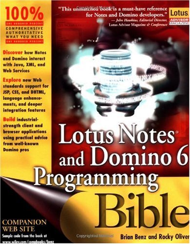 Lotus Notes And Domino 6 Programming Bible 1st Brian Benz Rocky Oliver