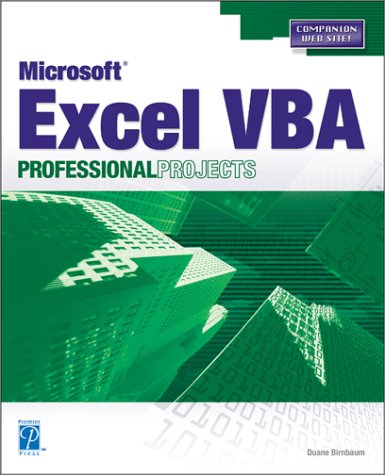 Microsoft Excel Vba Professional Projects 1st Edition Duane Birnbaum