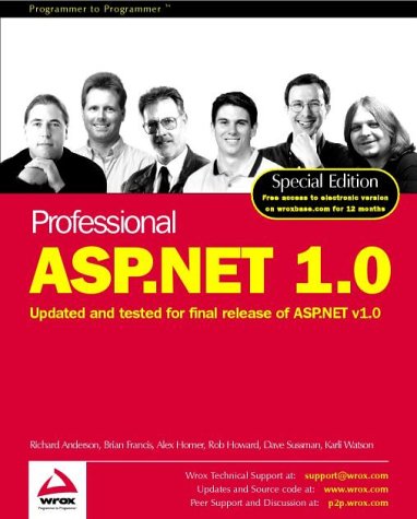 Professional Aspnet 10 Special Edition Special Alex Homer