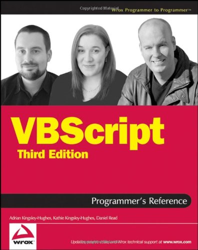Vbscript Programmers Reference 3rd Edition Adrian Kingsleyhughes