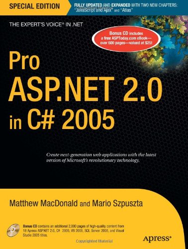 Pro Aspnet 20 In C 2005 Special Ed Mario Szpuszta Matthew Macdonald
