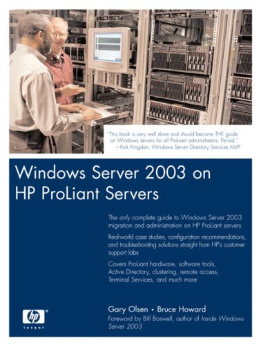 Windows Server 2003 On Hp Proliant Servers 1st Edition Gary L Olsen