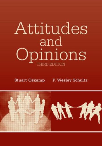 Attitudes And Opinions 3rd Ed Stuart Oskamp P Wesley Schultz