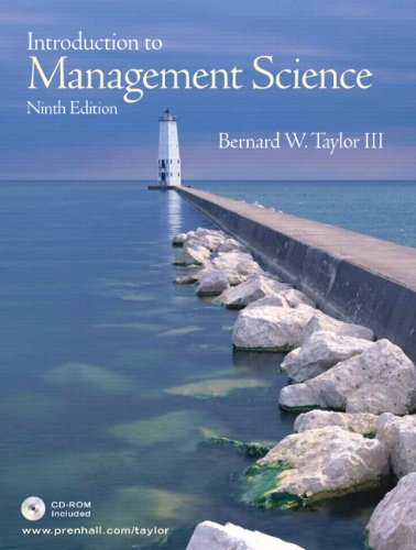 Introduction To Management Science Ninth Edition Bernard W Taylor
