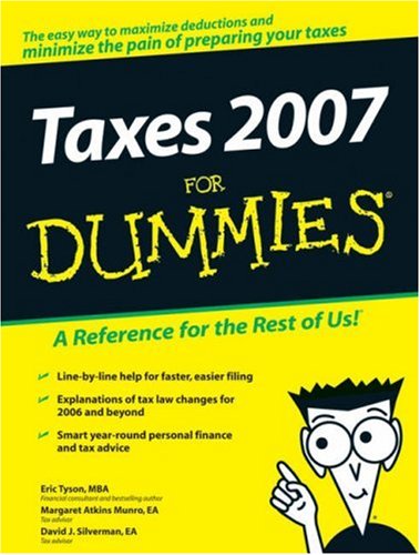 Taxes 2007 For Dummies Older Edition Eric Tyson Margaret A Munro