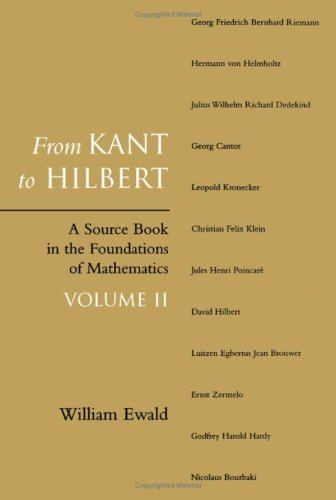 From Kant To Hilbert William Bragg Ewald