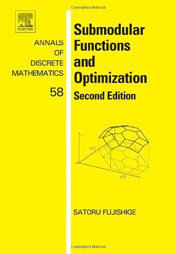 Submodular Functions And Optimization 2nd Ed Satoru Fujishige Eds
