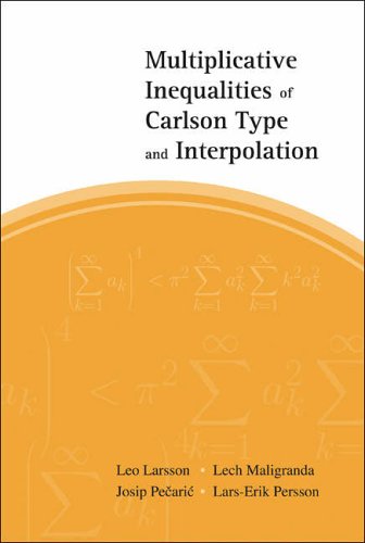 Multiplicative Inequalities Of Carlson And Interpolation Leo Larsson