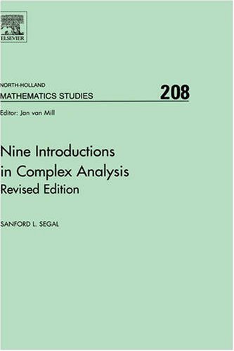 Nine Introductions In Complex Analysis Revised Edition Rev Ed Sanford L Segal Eds