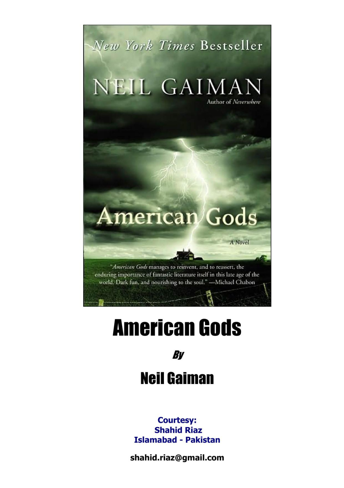 American Gods Gaiman Neil