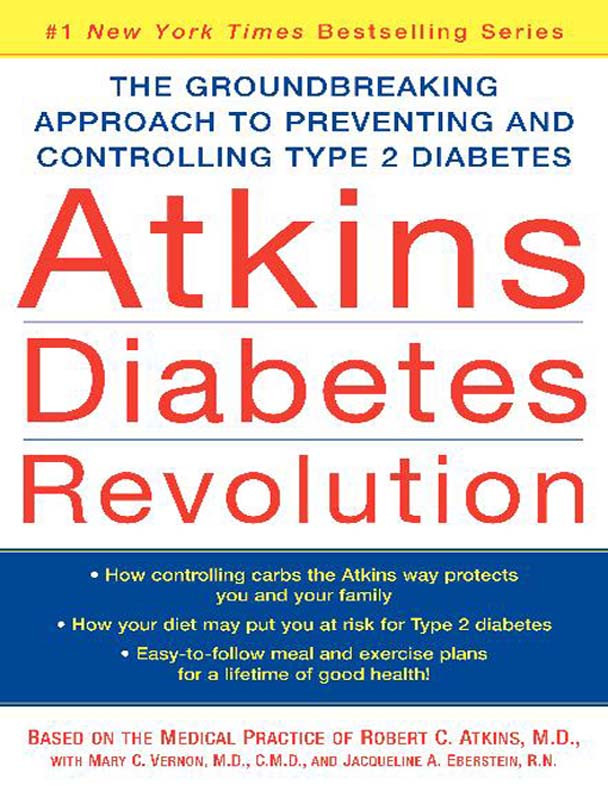 Atkins Diabetes Revolution Atkins Robert C