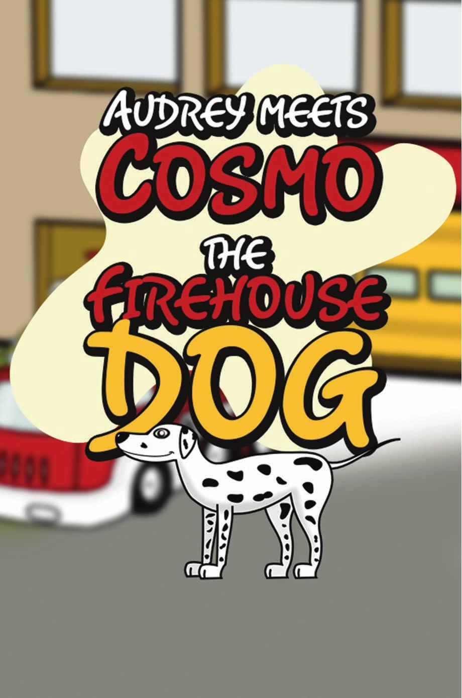 Audrey Meets Cosmo The Firehouse Dog
