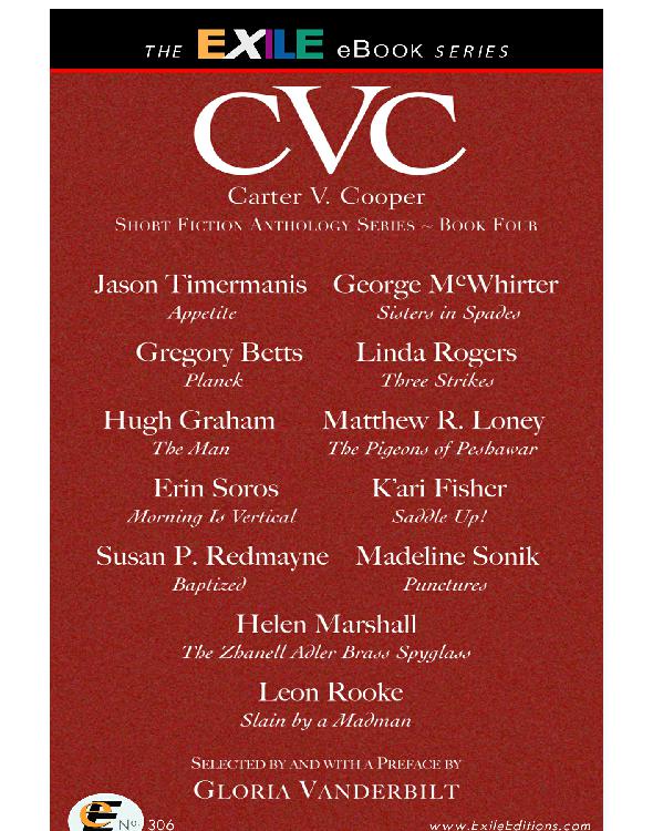 Carter V Cooper Short Fiction Anthology 04 Bilt Gloria Van Der Editor