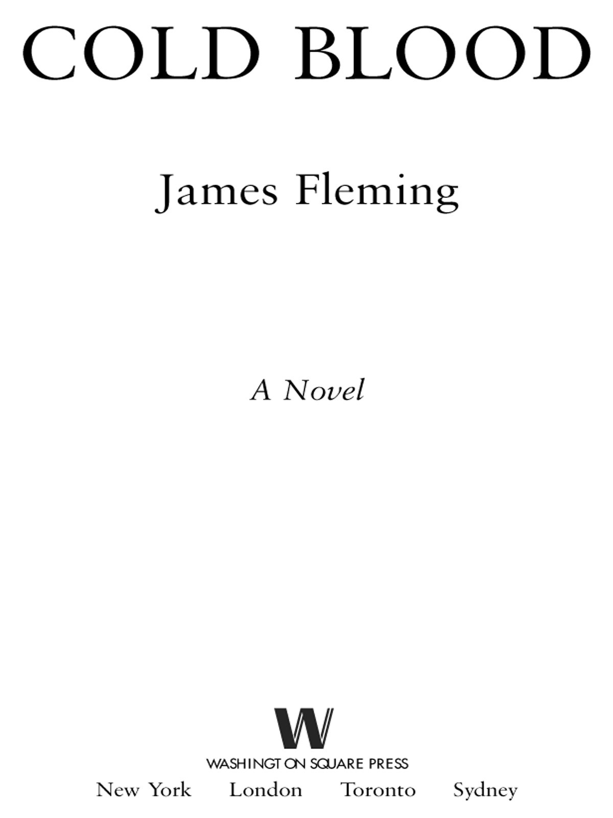 Cold Blood Fleming James