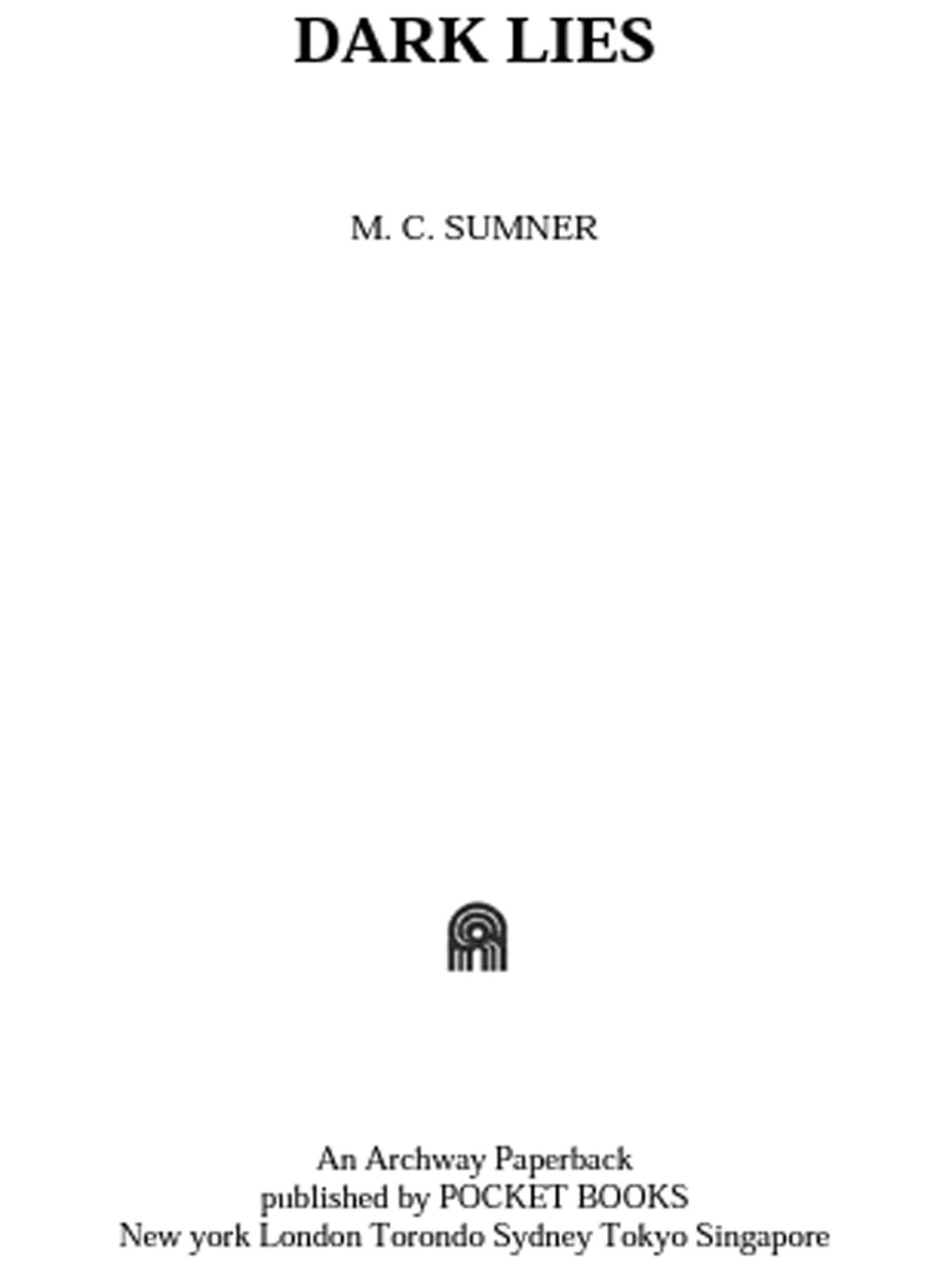 Dark Lies Sumner M C