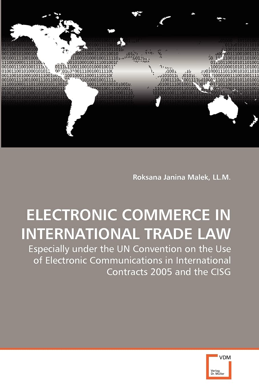 Electronic Commerce In International Trade Lawmalek Ll Mvdm Verlag Dr Mueller Ek 2011th Edition Llm