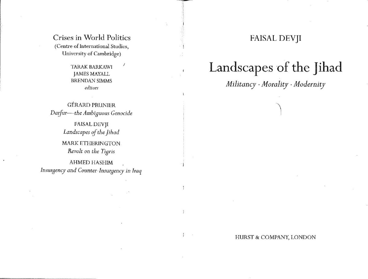 Landscapes Of The Jihad Militancy Morality Modernity Faisal Devji